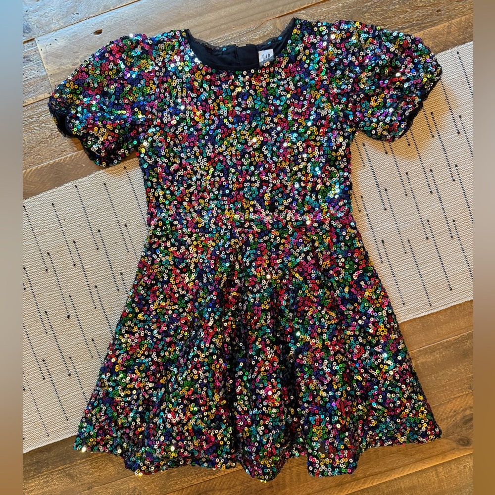 GAP Kids - Girl’s Multi-Colored Sequin Dress - Size S